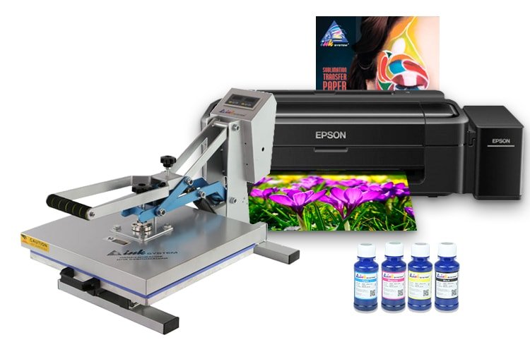 Планшетный термопресс INKSYSTEM (38x38cм) и принтер Epson L132 с набором для сублимационной печати Планшетный термопресс INKSYSTEM (38x38cм) и принтер Epson L132 с набором для сублимационной печати